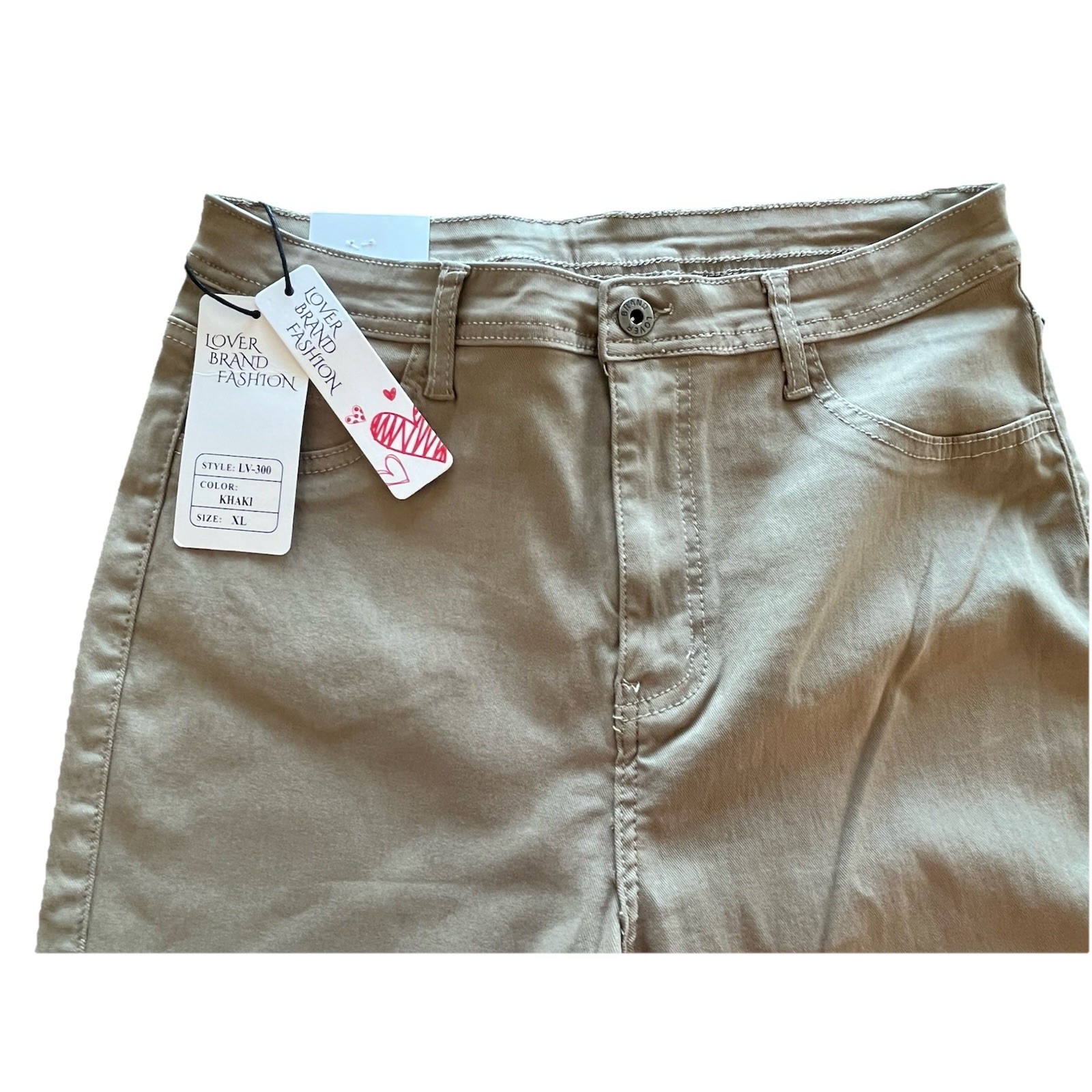 Lover Brand Fashion Khaki Jeans Sz X-Large Xl 30x29 Nwt — image 2 of 8